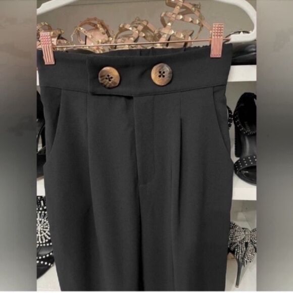 Elegant High Waist Button Detail Suit Pants Size XS - Picture 5 of 11